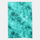 Cyan Crumpled Texture Küchentuch (Vertikal)