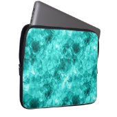 Cyan Crumpled Texture Laptopschutzhülle (Vorne Rechts)