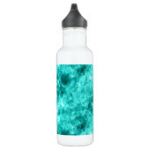 Cyan Crumpled Texture Trinkflasche (Rechts)
