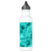 Cyan Crumpled Texture Trinkflasche (Links)