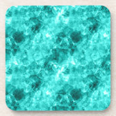 Cyan Crumpled Texture Untersetzer (Vorderseite)