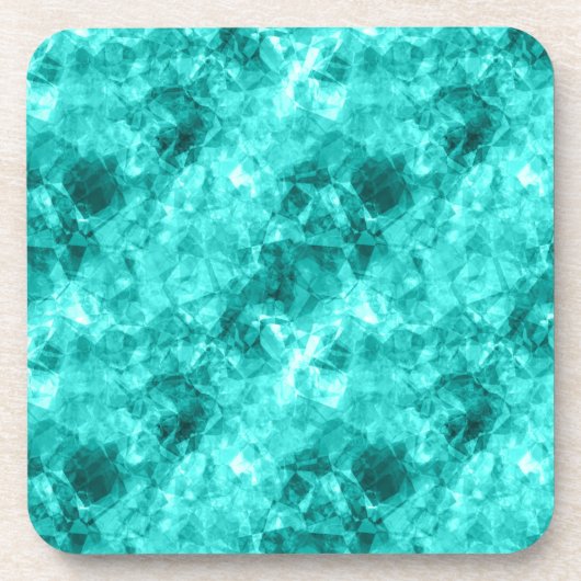 Cyan Crumpled Texture Untersetzer (Vorderseite)