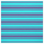 Cyan & Dark Slate Blue Colos Muster Stoff (Muster)