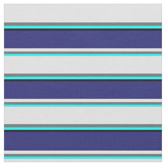Cyan, Dim Gray, Lavender, Midnight Blue & Black Stoff (Nahaufnahme)