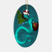 Cyan Dragon Keramikornament (Rechts)