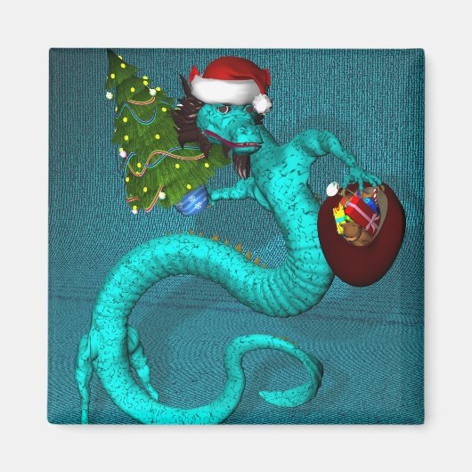 Cyan Dragon Magnet (Vorne)