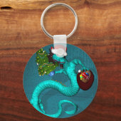 Cyan Dragon Schlüsselanhänger (Vorderseite)