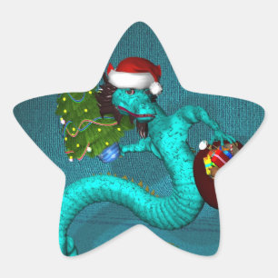 Cyan Dragon Stern-Aufkleber