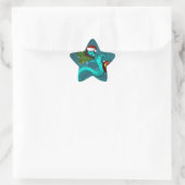 Cyan Dragon Stern-Aufkleber (Tasche)