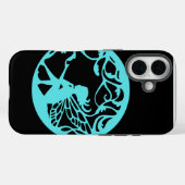 Cyan Fairy auf schwarzem Hintergrund Case-Mate iPhone Hülle (Rückseite (Horizontal))