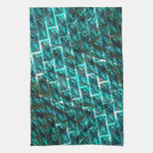 Cyan Fleck, Graugitter oder andere Backstein Effek Geschirrtuch (Vertikal)