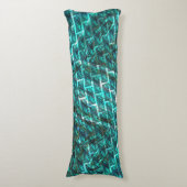 Cyan Fleck, Graugitter oder andere Backstein Effek Seitenschläferkissen (Vorderseite Vertikal)