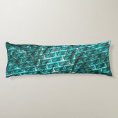 Cyan Fleck, Graugitter oder andere Backstein Effek Seitenschläferkissen (Rückseite)