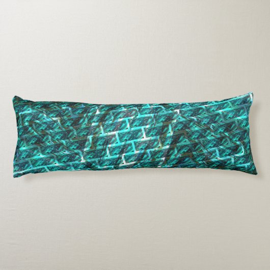 Cyan Fleck, Graugitter oder andere Backstein Effek Seitenschläferkissen (Rückseite)