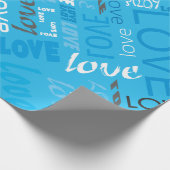 Cyan Gallery Liebe Worte Kunst Geschenkpapier (Ecke)