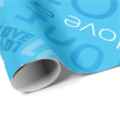Cyan Gallery Liebe Worte Kunst Geschenkpapier (Rolleneckpunkt)