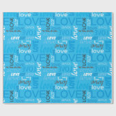 Cyan Gallery Liebe Worte Kunst Geschenkpapier (Flach)