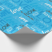 Cyan Gallery Liebe Worte Kunst Geschenkpapier (Ecke)