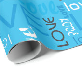 Cyan Gallery Liebe Worte Kunst Geschenkpapier (Rolleneckpunkt)