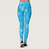 Cyan Gallery Liebe Worte Kunst Leggings (Rückseite)