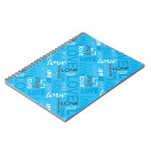 Cyan Gallery Liebe Worte Kunst Notizblock (Linke Seite)