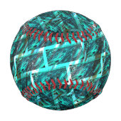 Cyan gefärbt, gegraut, gerieben oder andere Ziegel Baseball (Rückseite)