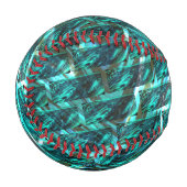 Cyan gefärbt, gegraut, gerieben oder andere Ziegel Baseball (Vorderseite Links)