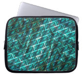 Cyan gefärbt, gegraut, gerieben oder andere Ziegel Laptopschutzhülle (Vorderseite)