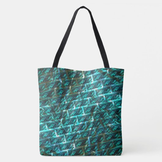 Cyan gefärbt, gegraut, gerieben oder andere Ziegel Tasche (Rückseite)