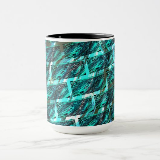 Cyan gefärbt, gegraut, gerieben oder andere Ziegel Tasse (Zentrum)