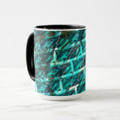 Cyan gefärbt, gegraut, gerieben oder andere Ziegel Tasse (Vorderseite Links)