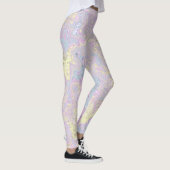 Cyan, Gelb, Magenta Swirl Leggings (Rechts)