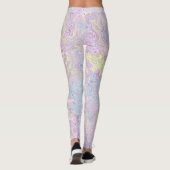 Cyan, Gelb, Magenta Swirl Leggings (Rückseite)