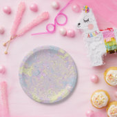 Cyan, Gelb, Magenta Swirl Pappteller (Party)