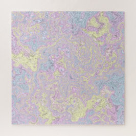 Cyan, Gelb, Magenta Swirl Puzzle