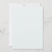Cyan Gemalte Blatt Hochzeit Einladung (Rückseite)
