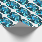 Cyan Geschenkpapier (Ecke)