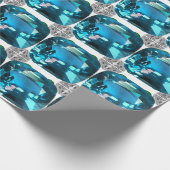 Cyan Geschenkpapier (Ecke)