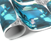 Cyan Geschenkpapier (Rolleneckpunkt)