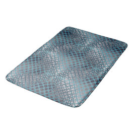 Cyan gezeichnet, der wie ein Gewirr aus Fischernet Badematte