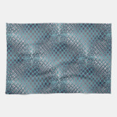 Cyan gezeichnet, der wie ein Gewirr aus Fischernet Geschirrtuch (Horizontal)