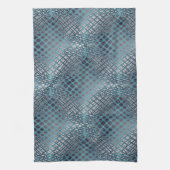 Cyan gezeichnet, der wie ein Gewirr aus Fischernet Geschirrtuch (Vertikal)