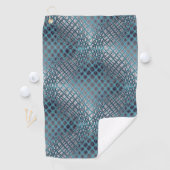 Cyan gezeichnet, der wie ein Gewirr aus Fischernet Golfhandtuch (Insitu)