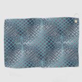 Cyan gezeichnet, der wie ein Gewirr aus Fischernet Golfhandtuch (Horizontal)