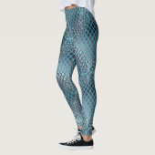Cyan gezeichnet, der wie ein Gewirr aus Fischernet Leggings (Links)