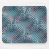 Cyan gezeichnet, der wie ein Gewirr aus Fischernet Mousepad (Vorne)