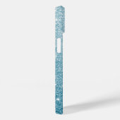 Cyan Glitzer Style Case-Mate iPhone Hülle (Rückseite / Rechts)