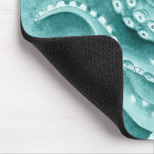 Cyan Green tentacles Monochrome Mousepad (Ecke)