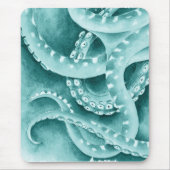 Cyan Green tentacles Monochrome Mousepad (Vorne)