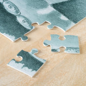 Cyan Green tentacles Monochrome Puzzle (Seite)